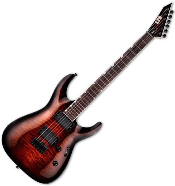 ESP LTD LMH200HTQMDBSB MH-200 Dark Brown Sunburst Elektro Gitar
