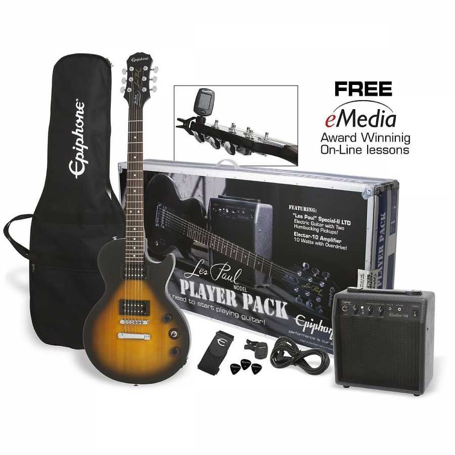 Epiphone Les Paul Special II サンバースト Epiphone Les Paul Player Pack Special II Elektro Gitar Seti