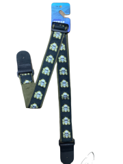 Capella Verde Skull Deri Uçlu Gitar Askısı