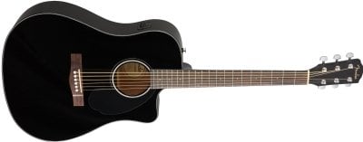 Fender CD-60SCE Ceviz Klavye Black Elektro Akustik Gitar