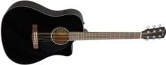 Fender CD-60SCE Ceviz Klavye Black Elektro Akustik Gitar