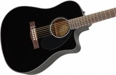 Fender CD-60SCE Ceviz Klavye Black Elektro Akustik Gitar