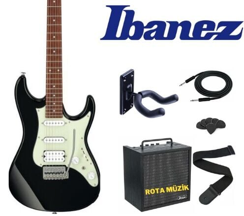 IBANEZ AZES40-BK HSS Trem Black Elektro Gitar Set