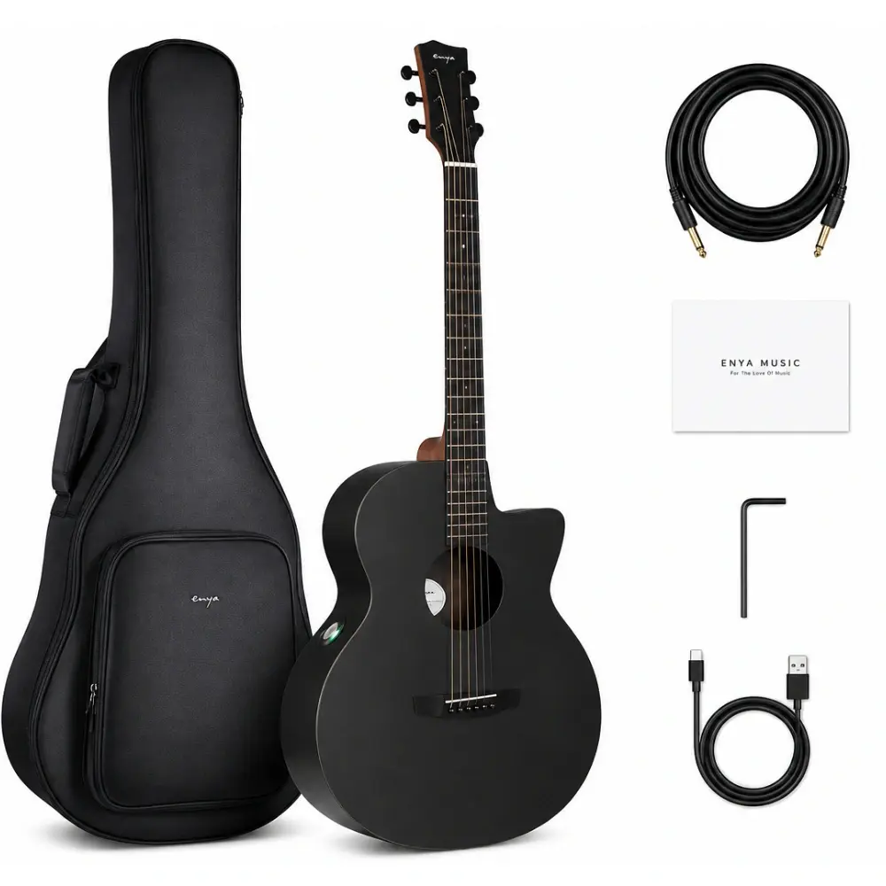ENYA EGA-X0/BK SP1 Siyah Elektro Akustik Gitar