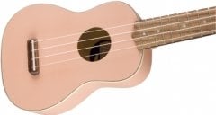 Fender Venice Soprano Ceviz Klavye Shell Pink Ukulele