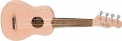 Fender Venice Soprano Ceviz Klavye Shell Pink Ukulele