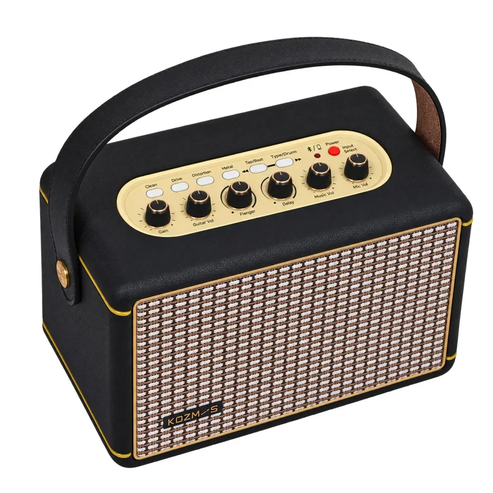 KOZMOS Blaze-15BK Mikrofon Girişli Elektro Gitar Amfisi ve Bluetooth Hoparlör