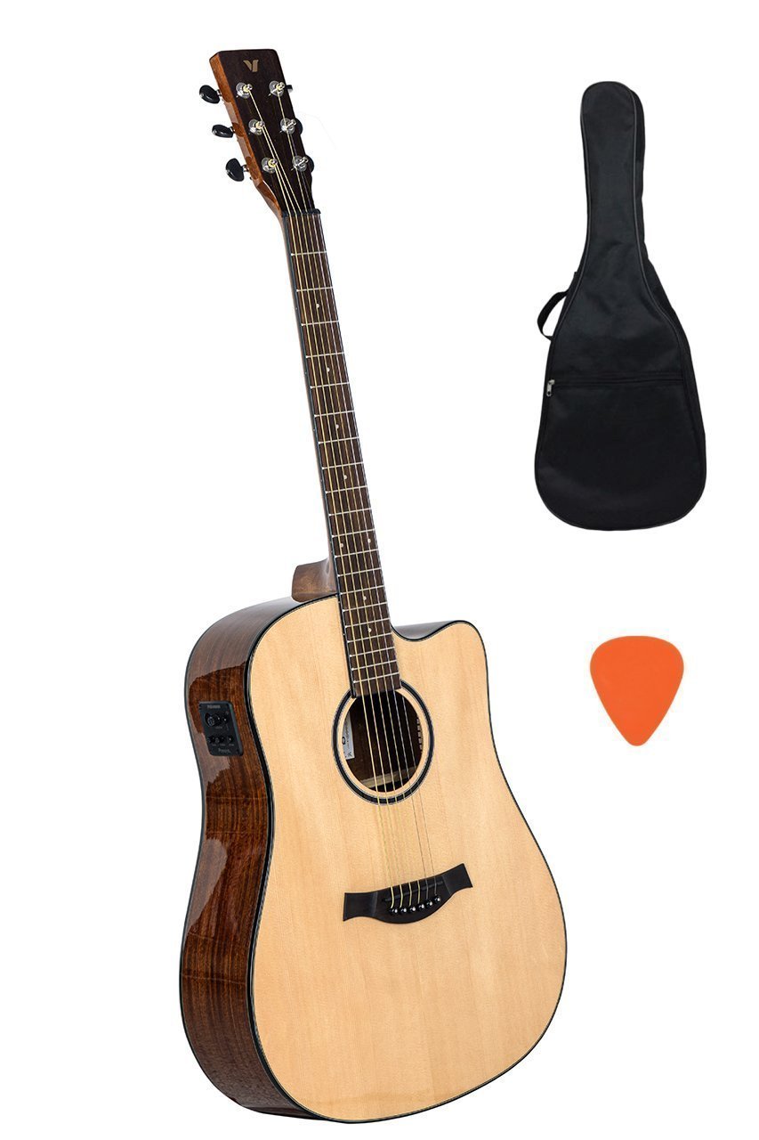 Valler VA530CEQ Cutaway Elektro Akustik Gitar Parlak Cilalı