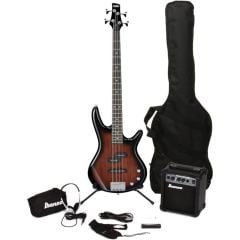 IBANEZ IJSR190U-WNS Walnut Sunburst 4 Telli Elektro Bas Gitar Seti Gigbag & Aksesuar Seti Dahi