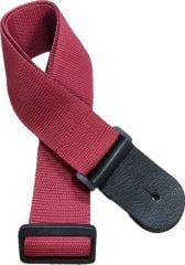 Capella Wine Red Deri Uçlu Gitar Askısı