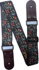 Rune Rhythm Viking Desenli Deri Uçlu Gitar Askısı