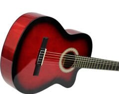 Barcelona LC 3900 CRDS Cutaway Kırmızı Sunburst Klasik Gitar