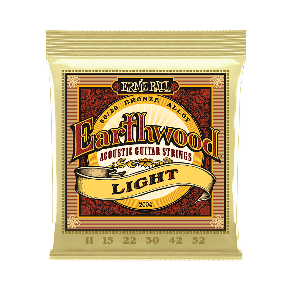 Ernie Ball P02004 Earthwood Light 80/20 Bronze 0.11 - 0.52 Akustik Gitar Teli