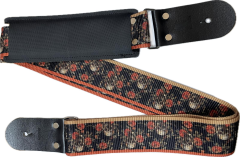 Medusa Vintage Omuz Korumalı Rose Ayarlanabilir Deri Uçlu Gitar Askısı