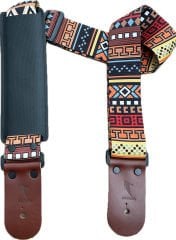 Medusa Savanna Kahve Deri Uçlu Omuz Korumalı Bass ve  Gitar Askısı