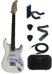 Rock Viper Venom20-WH SSS Beyaz Elektro Gitar Seti