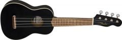 Fender Venice Soprano Ceviz Klavye Siyah Ukulele