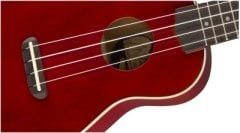 Fender Venice Soprano Ceviz Klavye Cherry Ukulele