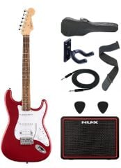 Squier Debut Stratocaster HSS Dakota Red Elektro Gitar Seti – NUX Mighty Lite BT MKII Amfili