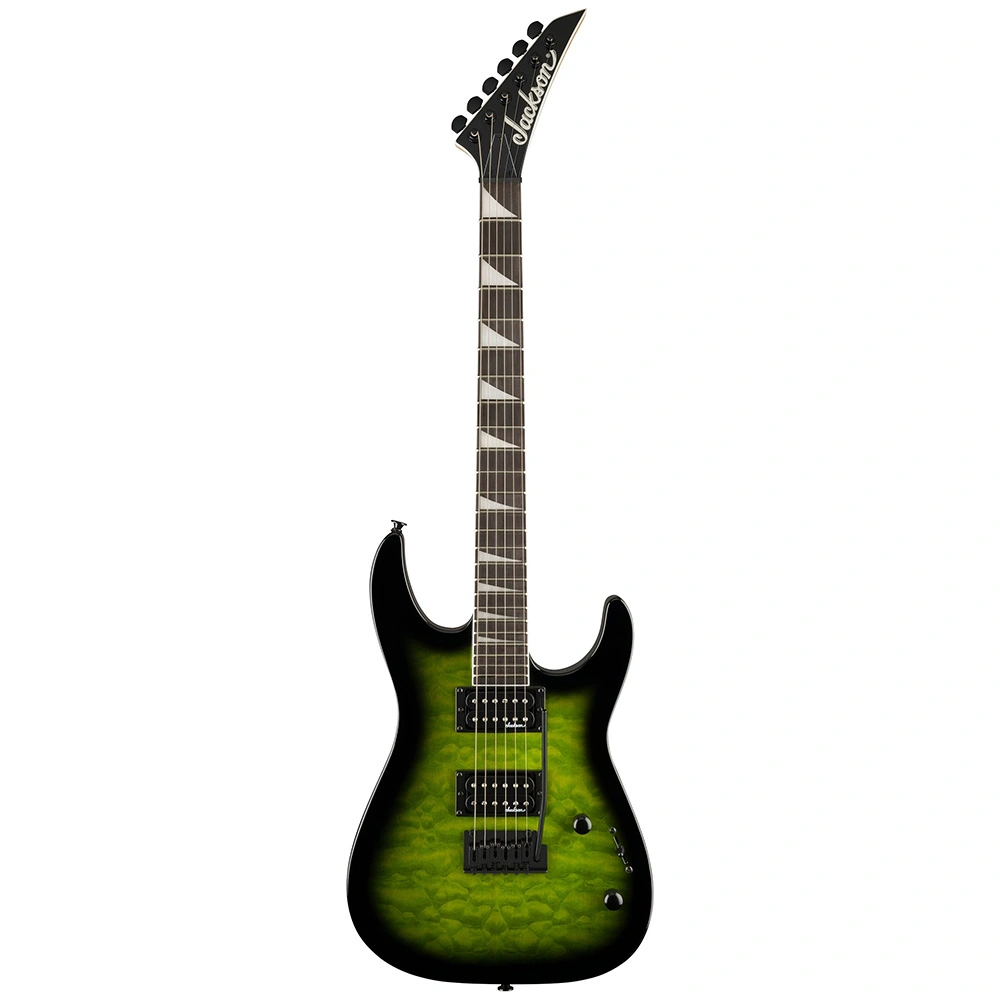 Jackson JS20 Dinky DKQ 2PT Amaranth Klavye Transparent Green Burst Elektro Gitar
