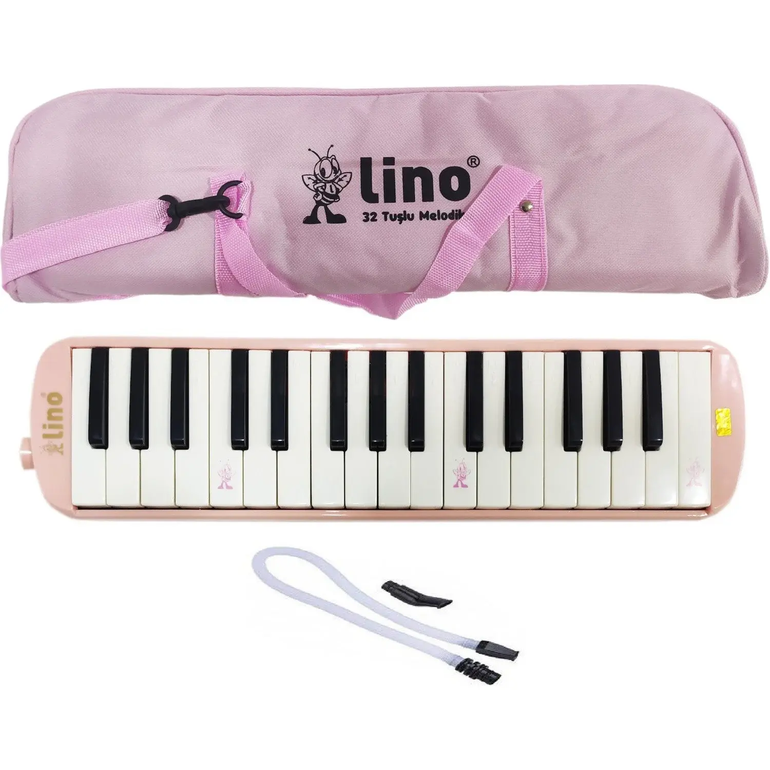 LİNO MELODİKA 32 TUŞLU BEZ ÇANTA PASTEL PEMBE