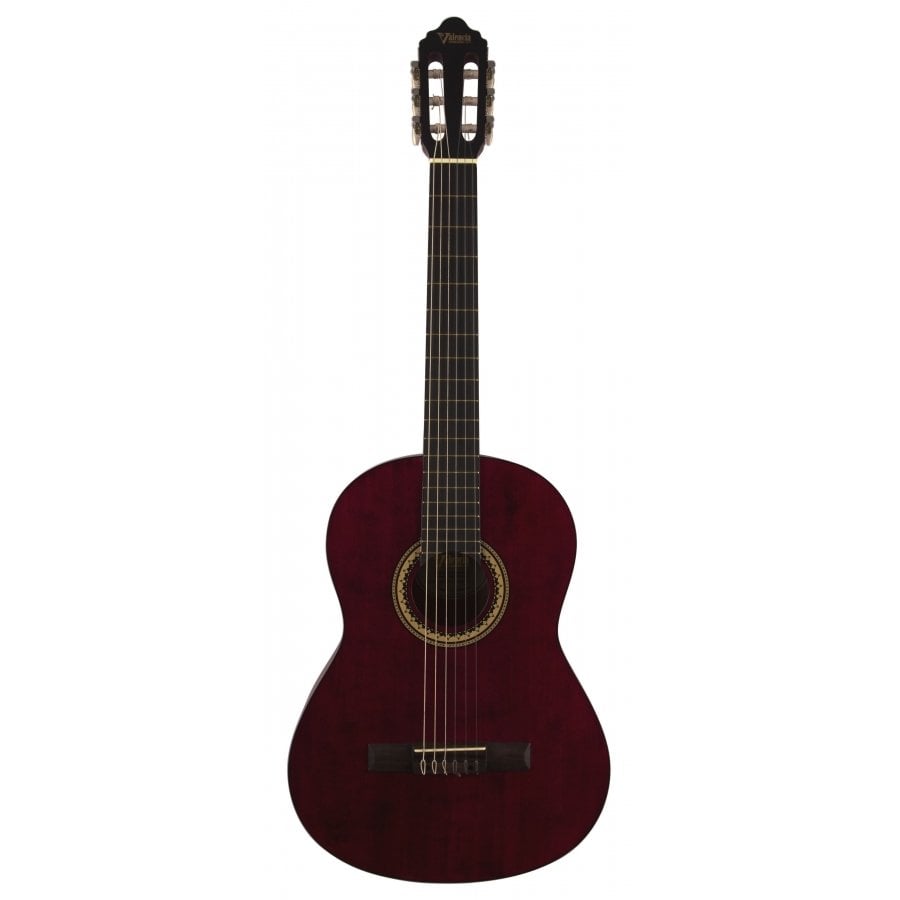 VALENCIA VC204TWR ŞARAP KIRMIZISI MAT 4/4 KLASİK GİTAR
