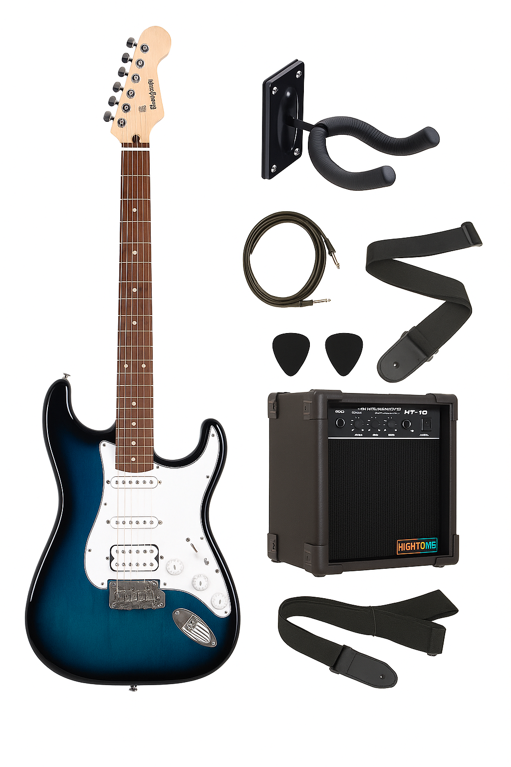 Madison MEG-2BLS Blue Burst Elektro Gitar Set