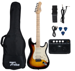 Trion TGP-112-SB Aksesuar ve Amfi Dahil Sunburst Elektro Gitar Seti