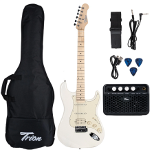 Trion TGP-112-WH Aksesuar ve Amfi Dahil Beyaz Elektro Gitar Seti