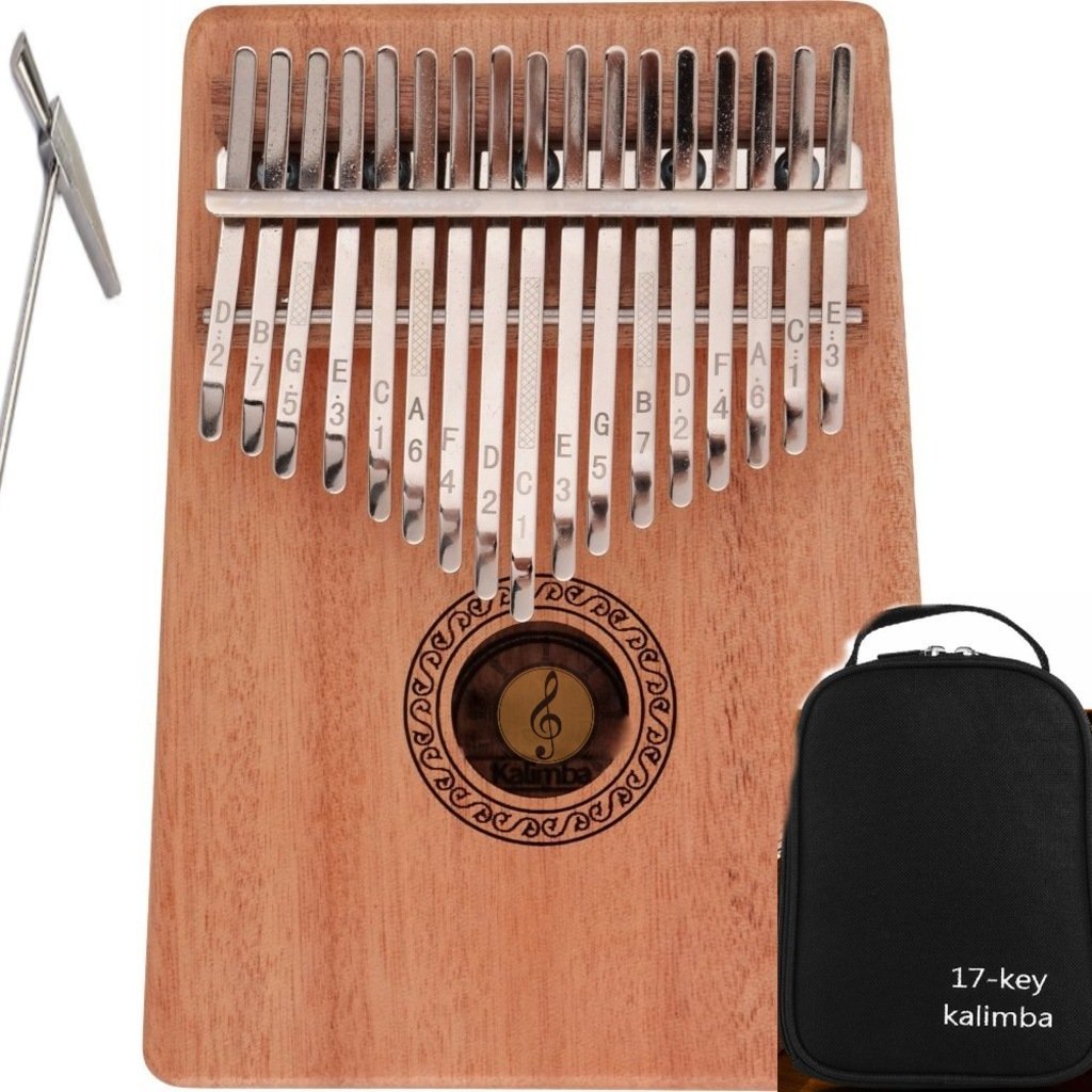 17 Tuşlu Çekiçli Notalı Çantalı Kalimba