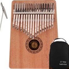 17 Tuşlu Çekiçli Notalı Çantalı Kalimba