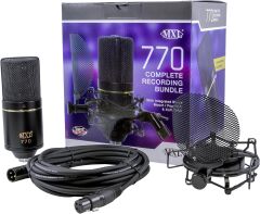 MXL 770 Complete Bundle Condenser Mikrofon Seti (Shock Mount + Pop Filtre + XLR Kablo)