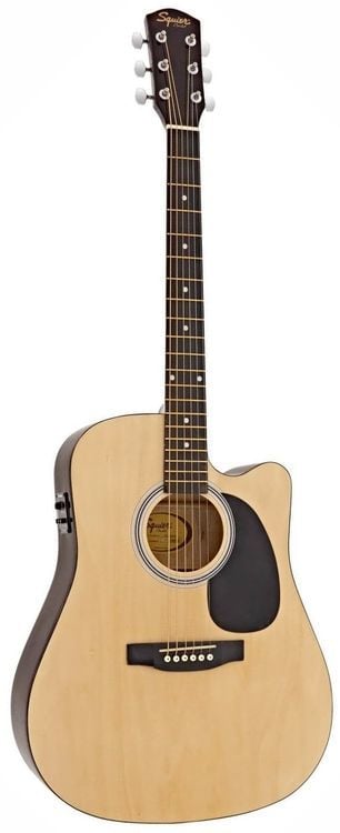 Squier SA-105CE Dreadnought Cutaway Natural Elektro Akustik Gitar