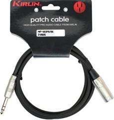 KIRLIN MP-483PR-3M-BK 3 Metre XLR-TRS Stereo Kablo