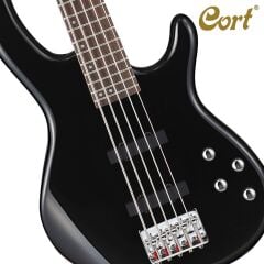 CORT AB5PLUSBK AKTİF 5 TELLİ SİYAH BASS GİTAR