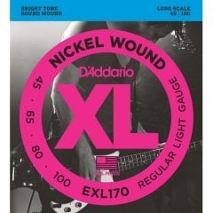 D'addario Exl170 Nickel Wound Bass. Light. 45-100. Long Scale 045