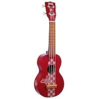 Mahalo Kahiko Batik Soprano Ukulele Kırmızı