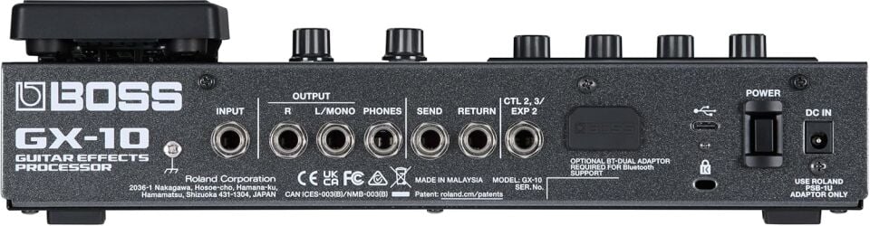 BOSS GX-10 Kompakt Gitar / Bas Efekt Prosesörü