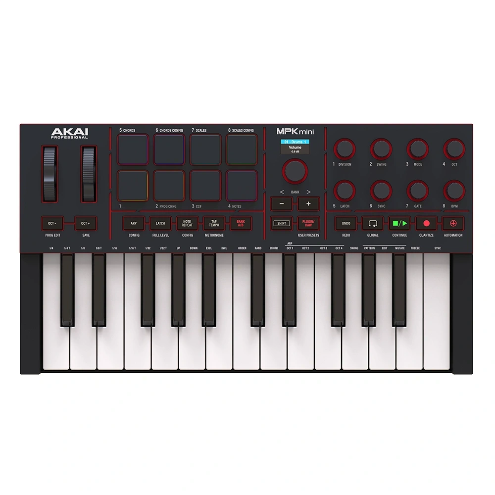 AKAI MPKMINI 4 Siyah Müzik Prodüksiyonu 25 Mini Tuş MIDI Klavye
