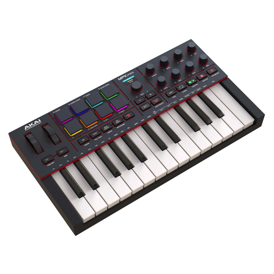 AKAI MPKMINI 4 Siyah Müzik Prodüksiyonu 25 Mini Tuş MIDI Klavye