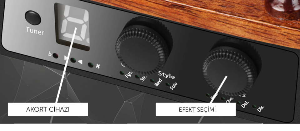 Natasha NBSG-S Silent Smart Maun Elektro Klasik Gitar