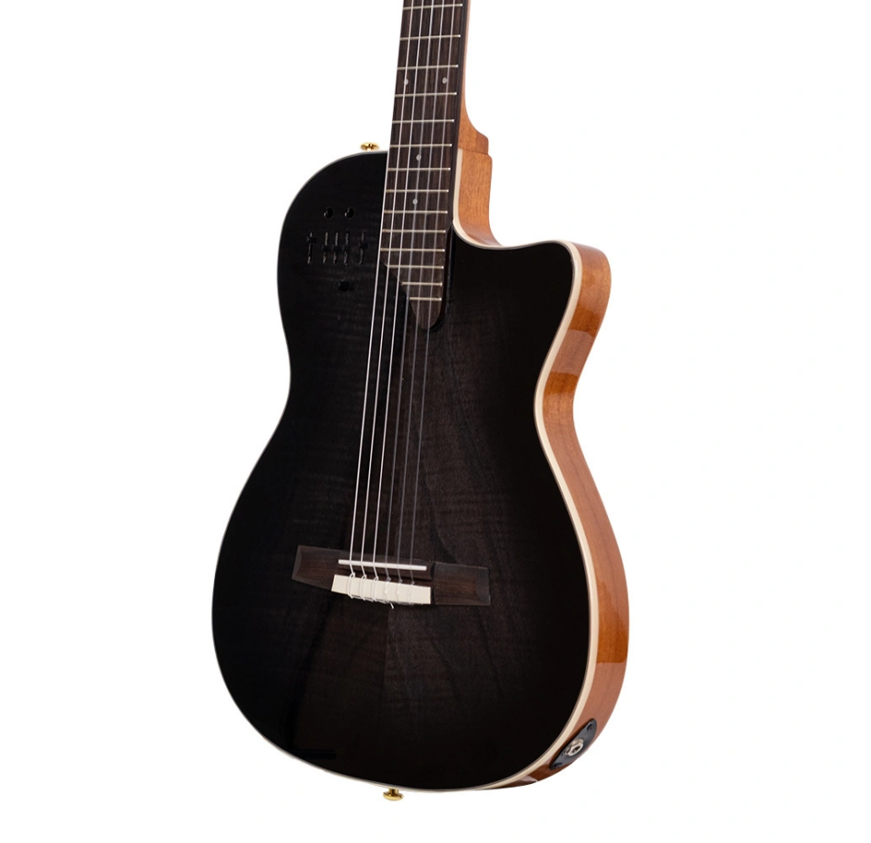 Barcelona EL TORO-TBK İnce Kasa Siyah Elektro Klasik Gitar