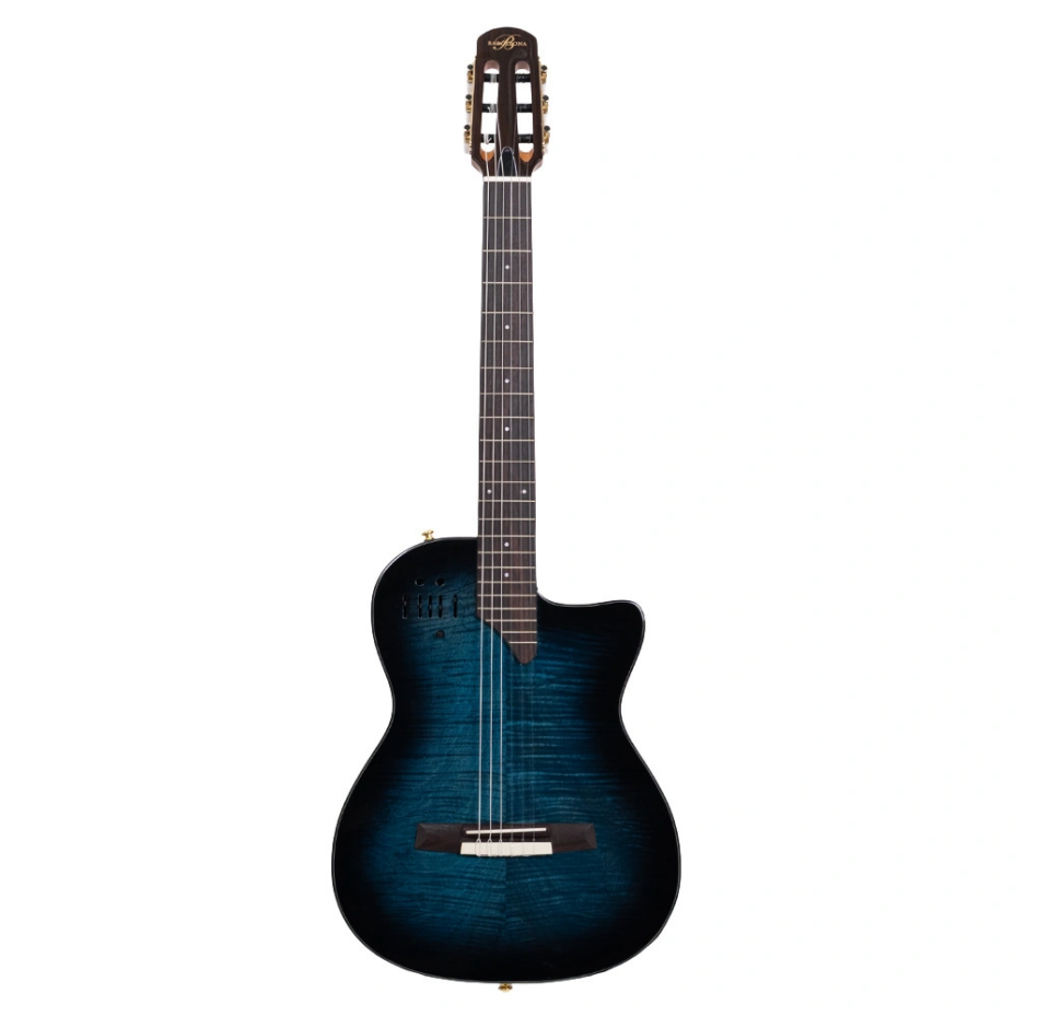 Barcelona EL TORO-TBL İnce Kasa Mavi Elektro Klasik Gitar