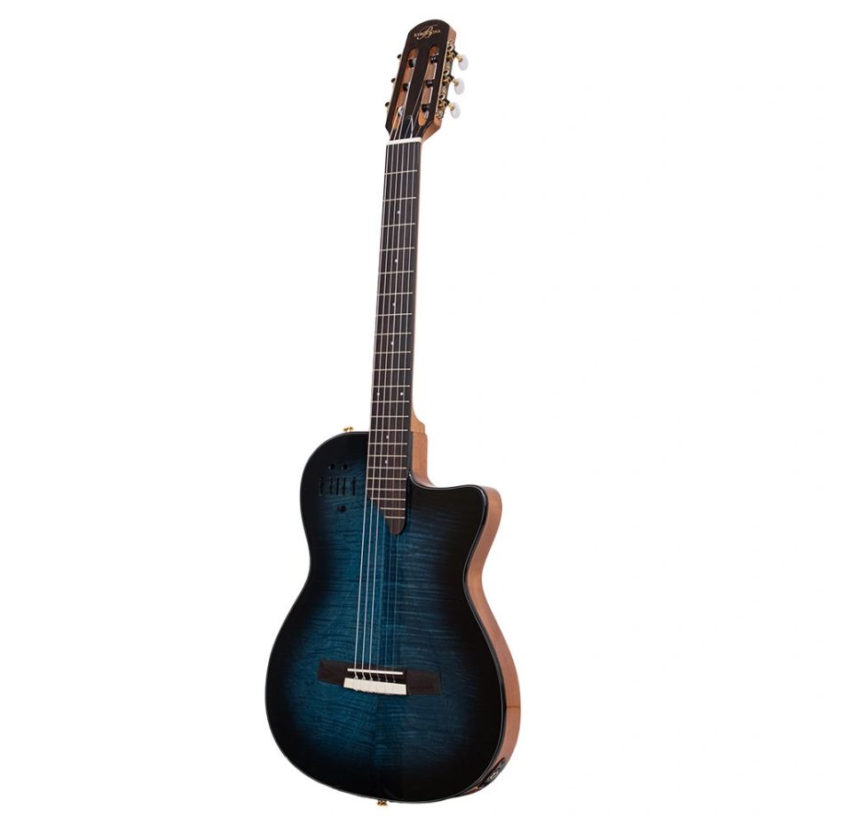 Barcelona EL TORO-TBL İnce Kasa Mavi Elektro Klasik Gitar