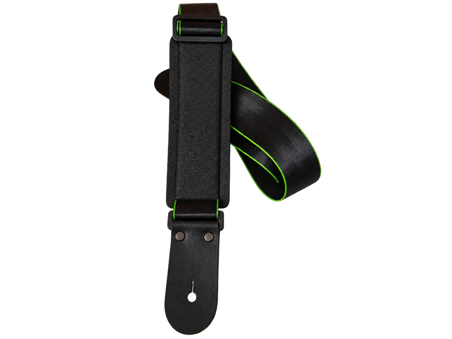 Medusa Green Edge Ayarlanabilir Omuz Korumalı Deri Uçlu Gitar Askısı