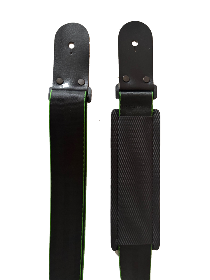 Medusa Green Edge Ayarlanabilir Omuz Korumalı Deri Uçlu Gitar Askısı