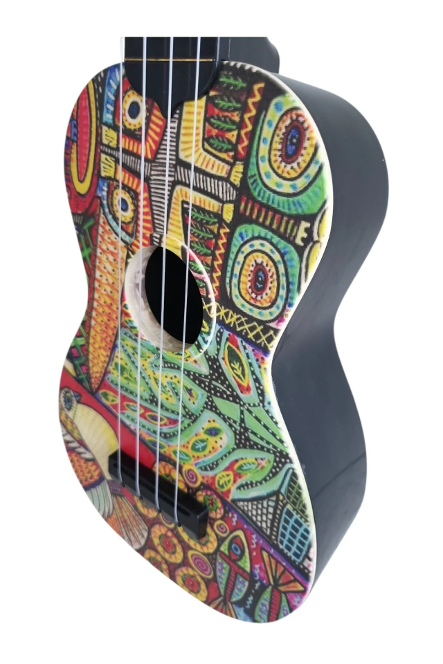 Hawaiian Kuş Desenli Soprano Ukulele